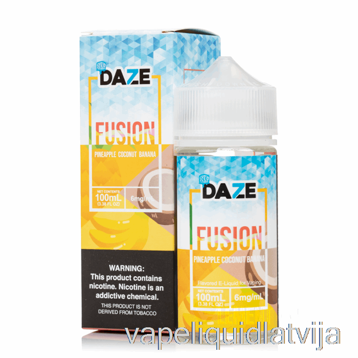 Ledus Ananāsu Kokosriekstu Banāns - 7 Daze Fusion - 100ml 0mg Vape šķidrums